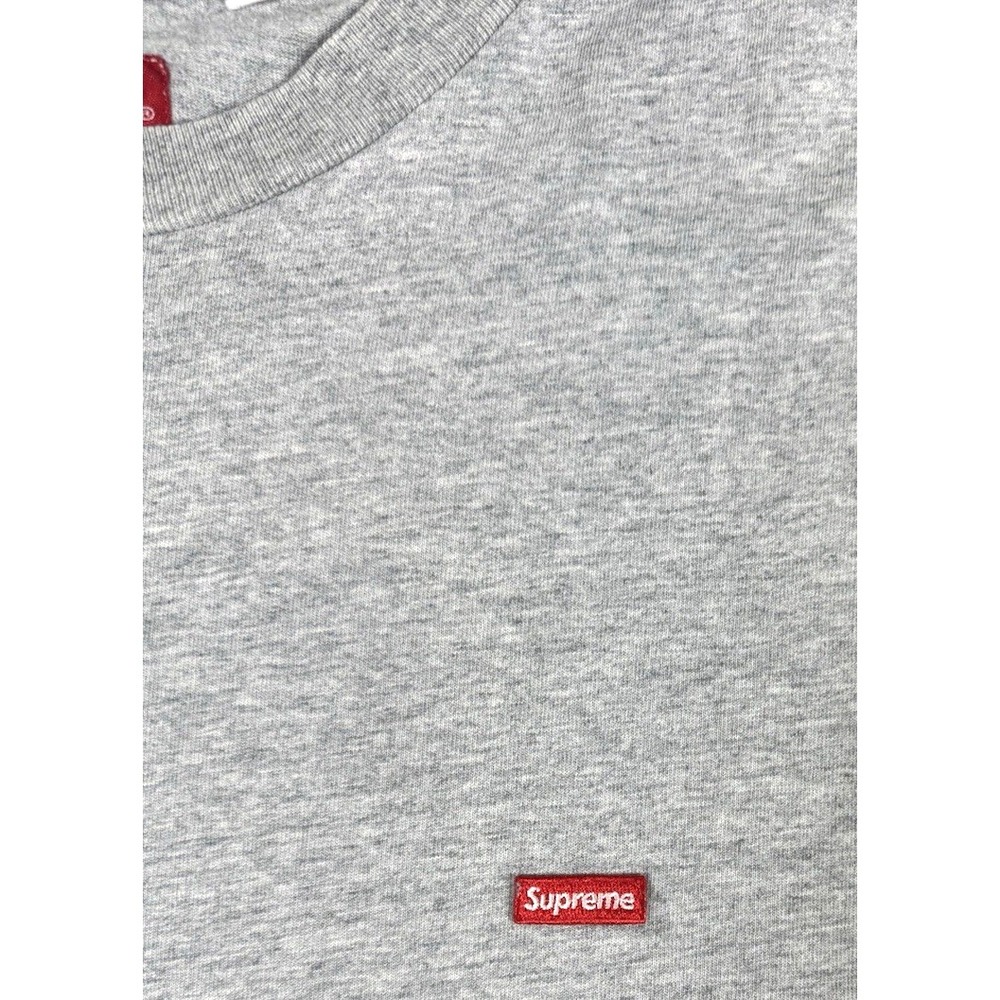 SUPREME USA Men's XXL Small Box Cotton Heathered Gray Logo T-Shirt - Picture 5 of 16